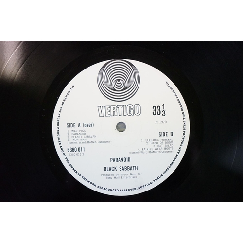 777 - Vinyl - Black Sabbath Paranoid. UK 1971 pressing on Vertigo Records  6360 011. Small Vertigo swirl, ... 