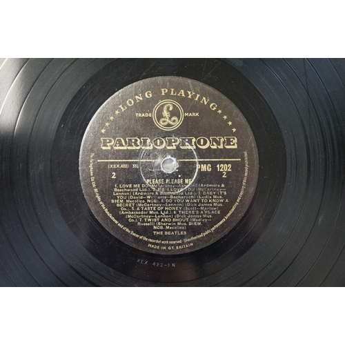 2 - Vinyl - The Beatles Please Please Me LP PMC 1202 early pressing with gold lettering to label.   Slee... 