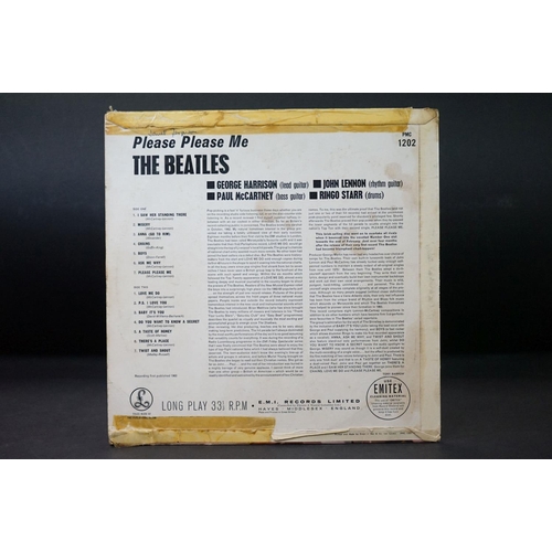 3 - Vinyl - The Beatles Please Please Me UK first pressing with gold writing to label.  Sleeve has tape ... 