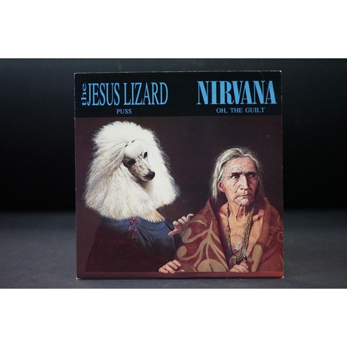 41 - Vinyl - Nirvana 2 albums and 3 7” singles to include: Bleach (Original UK 1989 Black Vinyl, Tupelo R... 