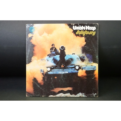 44 - Vinyl - 2 Uriah Heep albums on Vertigo Records to include: Salisbury (Original UK pressing, large Ve... 