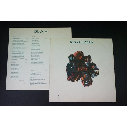 46 - Vinyl - 5 Original UK pressing King Crimson LPs on Island Records to include: In The Wake Of Poseido... 