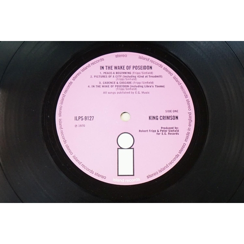 46 - Vinyl - 5 Original UK pressing King Crimson LPs on Island Records to include: In The Wake Of Poseido... 