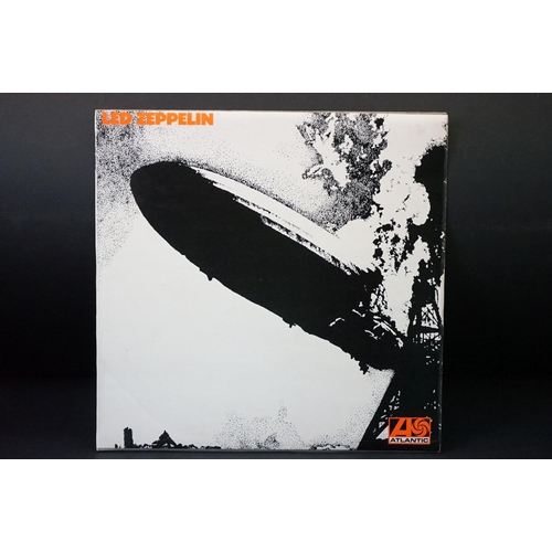 50 - Vinyl - 4 Led Zeppelin UK pressing albums to include Self Titled (UK 2nd pressing plum labels, Warne... 