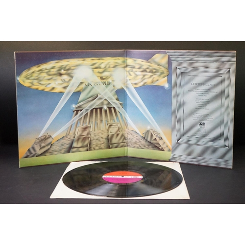 50 - Vinyl - 4 Led Zeppelin UK pressing albums to include Self Titled (UK 2nd pressing plum labels, Warne... 