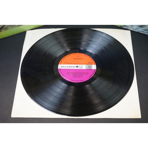 50 - Vinyl - 4 Led Zeppelin UK pressing albums to include Self Titled (UK 2nd pressing plum labels, Warne... 