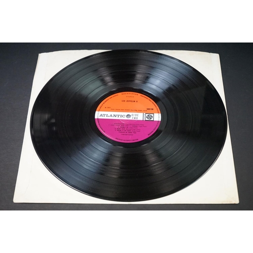 50 - Vinyl - 4 Led Zeppelin UK pressing albums to include Self Titled (UK 2nd pressing plum labels, Warne... 