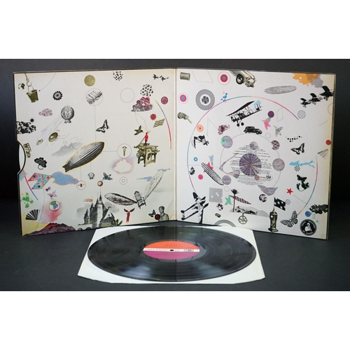 50 - Vinyl - 4 Led Zeppelin UK pressing albums to include Self Titled (UK 2nd pressing plum labels, Warne... 