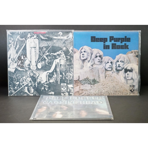 51 - Vinyl - 3 Deep Purple Original UK pressing albums to include: Deep Purple (UK 1st press 1969 no EMI ... 