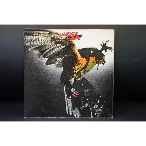 52 - Vinyl - 3 Budgie UK pressing albums to include: Budgie (UK first press with red / pink labels) VG / ... 