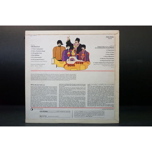 6 - Vinyl - The Beatles Yellow Submarine original UK stereo pressing, two red lines on back, black inner... 