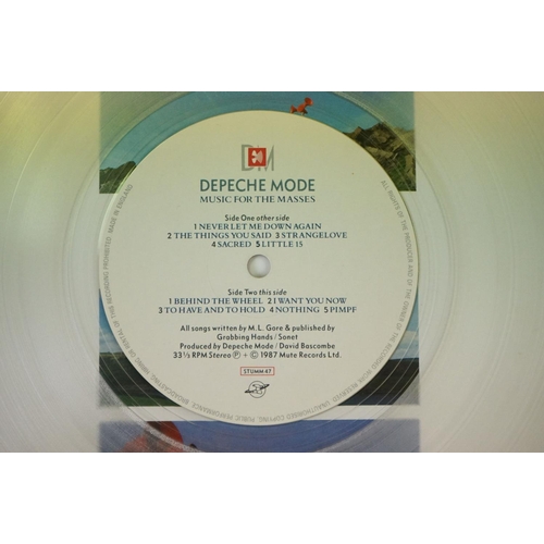 907 - Vinyl - Depeche Mode Music For The Masses on Mute Records (STUMM 47) clear vinyl version.  Sleeve Vg... 