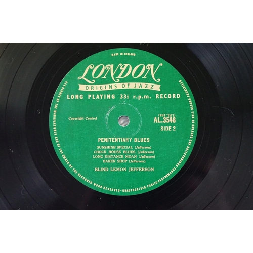 1021 - Vinyl - Blues, 3 Original UK 1950’s 10” albums on London records by Blind Lemon Jefferson to include... 