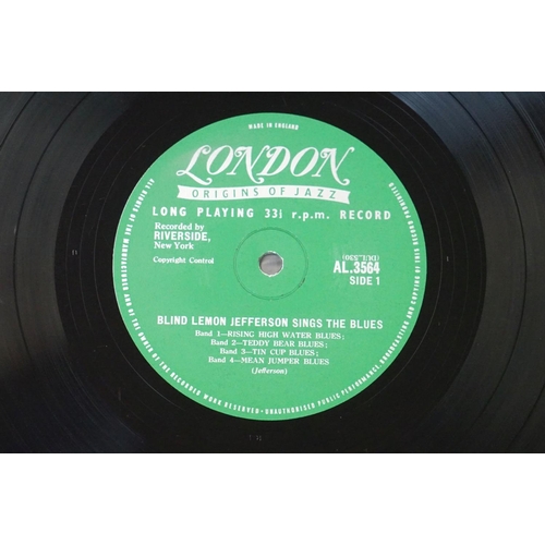 1021 - Vinyl - Blues, 3 Original UK 1950’s 10” albums on London records by Blind Lemon Jefferson to include... 