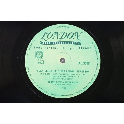 1021 - Vinyl - Blues, 3 Original UK 1950’s 10” albums on London records by Blind Lemon Jefferson to include... 