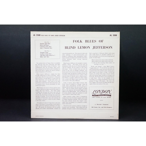 1021 - Vinyl - Blues, 3 Original UK 1950’s 10” albums on London records by Blind Lemon Jefferson to include... 