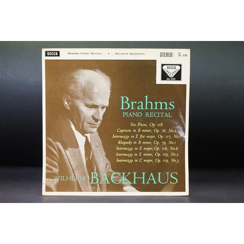 1056 - Vinyl - Classical - Decca SXL 2222 - Wilhelm Backhaus - Brahms Piano Recital. UK 1958 ED 1 Stereo WB... 