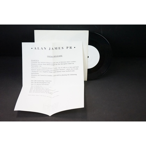 956 - Vinyl - 7 Brit Pop / Indie original UK test pressing 7” singles to include: Elastica - Stutter (with... 