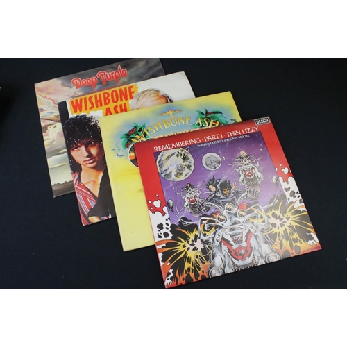 1001 - Vinyl - 35 Rock LPs including Led Zeppelin (II & III), Uriah Heep x 2, Queen x 4, Thin Lizzy x 7, Wi... 