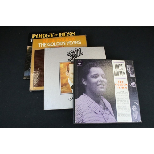 1035 - Vinyl - 14 Mainly Jazz boxsets including Billie Holiday, Red Norvo, Ray Charles, Mary Lou Williams, ... 