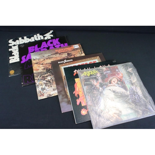 860 - Vinyl - Approx 55 Rock & Metal LPs including Anthrax Spreading The Disease (MFN 62), Black Sabbath x... 