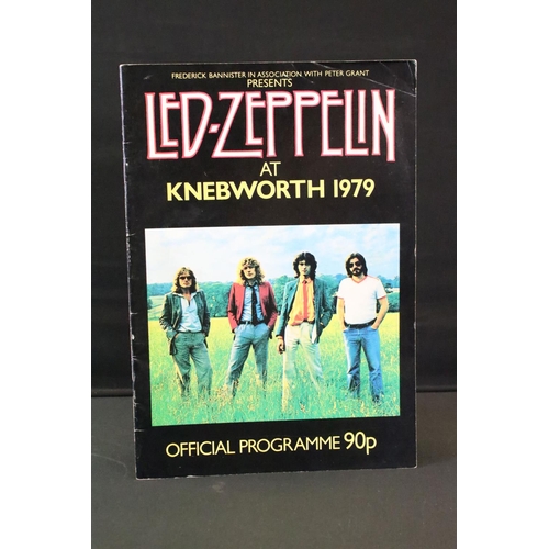 1119 - Memorabilia - Two original Led Zeppelin Knebworth 1979 concert scarves along with a programme for th... 