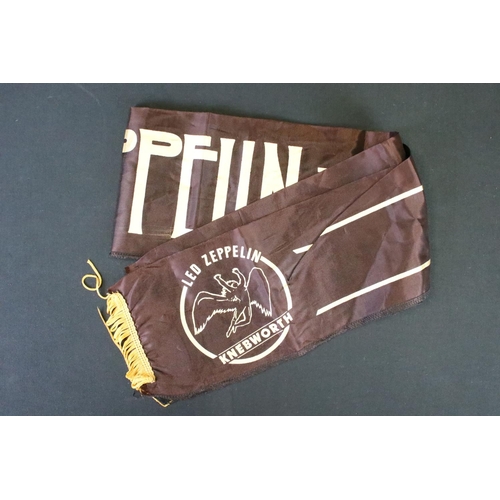 1119 - Memorabilia - Two original Led Zeppelin Knebworth 1979 concert scarves along with a programme for th... 