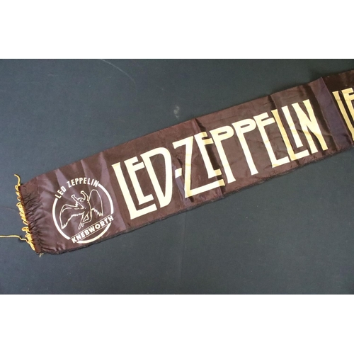 1119 - Memorabilia - Two original Led Zeppelin Knebworth 1979 concert scarves along with a programme for th... 