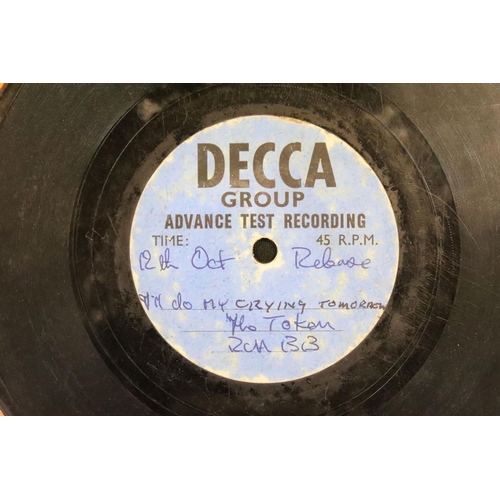 971A - Vinyl - The Tokens I'll Do My Crying Tomorrow Decca Recording Group Advance Test acetate