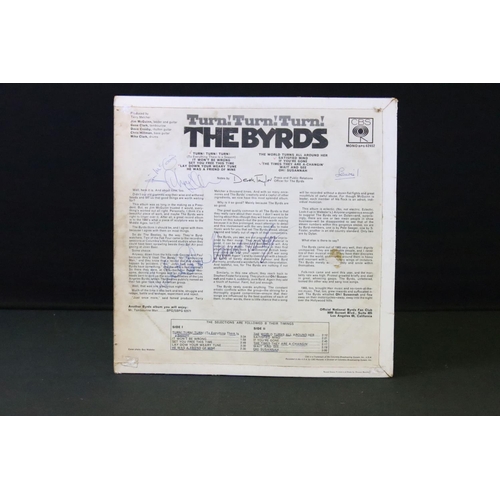 1102 - Memorabilia & Autographs - The Byrds Turn Turn Turn album sleeve bearing four signatures to rear of ... 