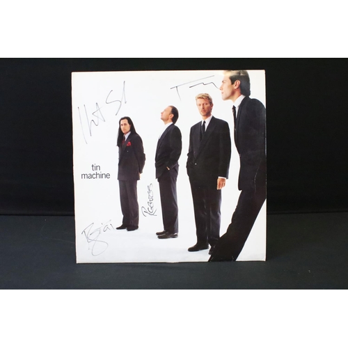 1106 - Memorabilia & Autographs - Tin Machine LP signed to front by all four members including David Bowie.