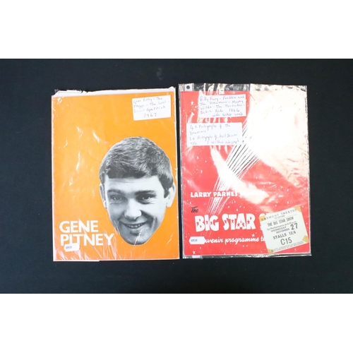 1107 - Memorabilia - 6 Concert programmes to include Billy Fury & Terry Dene 1961, Cilla Black & PJ Proby 1... 