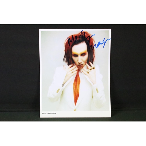 1110 - Memorabilia & Autograph - Marilyn Manson photograph signed in felt tip pen