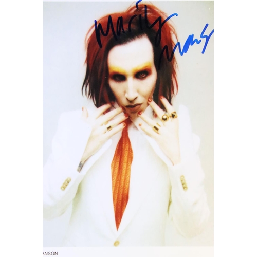 1110 - Memorabilia & Autograph - Marilyn Manson photograph signed in felt tip pen