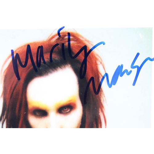 1110 - Memorabilia & Autograph - Marilyn Manson photograph signed in felt tip pen