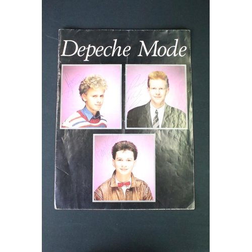 1114 - Memorabilia & Autographs - Depeche Mode 1982 tour programme signed by all three members Dave Gahan, ... 