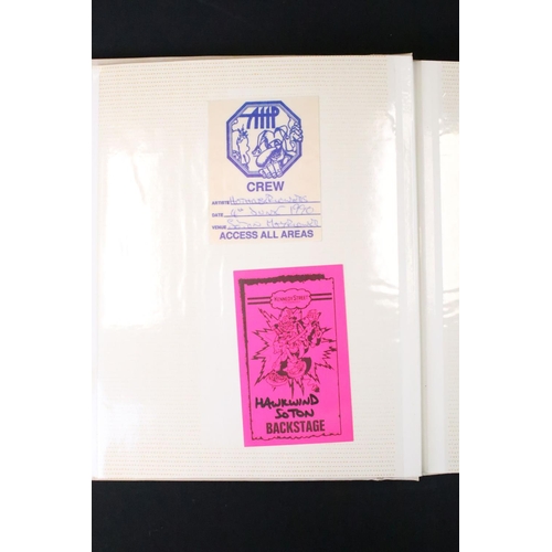 1122 - Memorabilia - Album of gig passes including Iron Maiden, Hawkwind, Whitesnake, Def Leppard, Gary Num... 