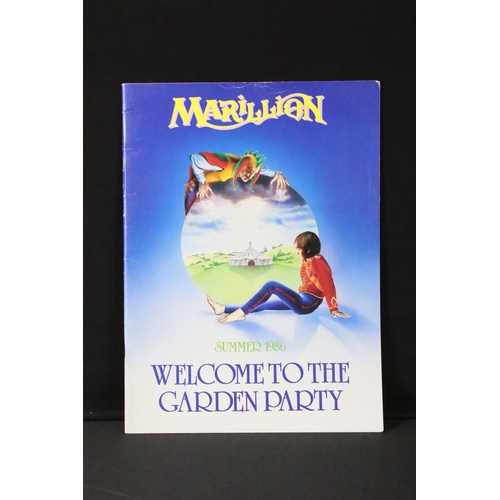 1123 - Memorabilia - Two Marillion tour programmes to include Welcome To The Garden Party summer 1986 and S... 