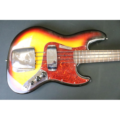 1150 - Guitar - Fender Jazz bass in brown sunburst finish made in Mexico.  Serial number MZ4253*** circa 20... 