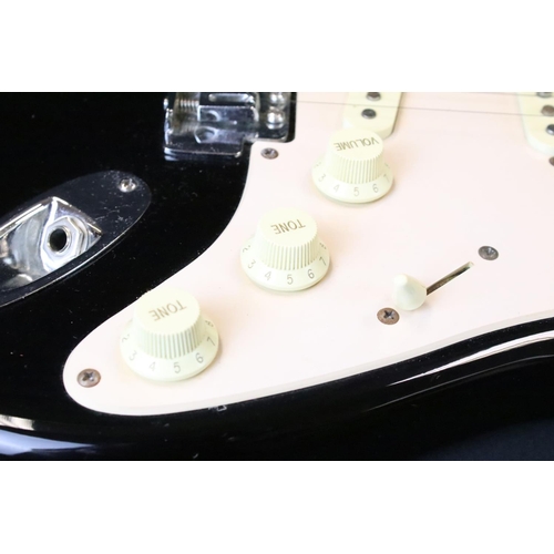 1155 - Guitar - Squire by Fender stratocaster 'Bullet Strat' electric guitar in black.