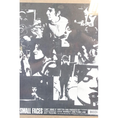 1094 - Memorabilia - The Small Faces - Original 1967 Decca promo poster for the single I Can't Make It.  Me... 