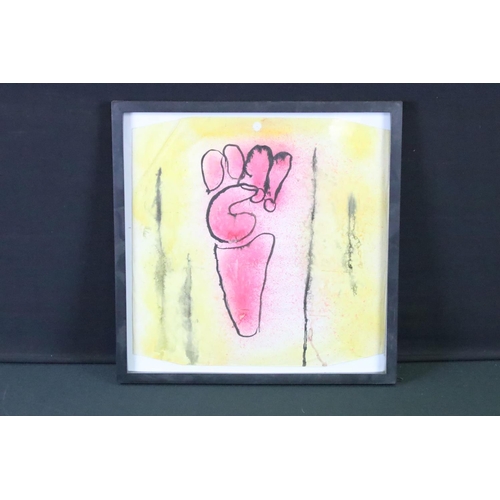 1095 - Memorabilia - Syd Barrett (?) unsigned artwork.  Vendor purchased at a record fair in the 90's and a... 