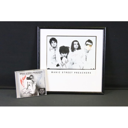 1101 - Memorabilia & Autographs - Manic Street Preachers framed and glazed pictures signed to front by all ... 