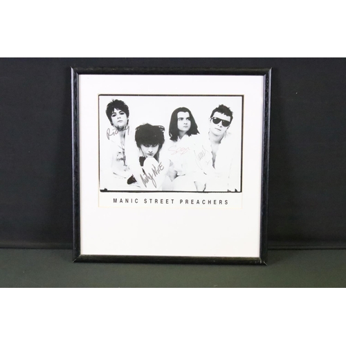 1101 - Memorabilia & Autographs - Manic Street Preachers framed and glazed pictures signed to front by all ... 