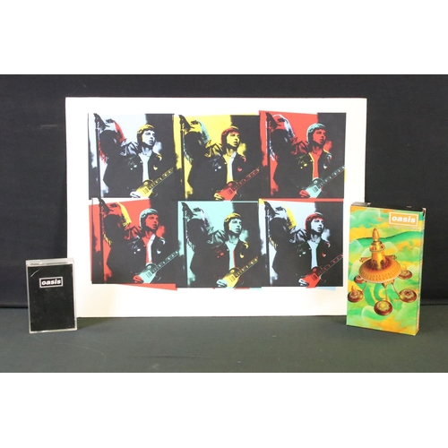 1136 - Memorabilia - 3 rare Oasis promo only items to include: Oasis Andy Warhol Pop Art Familiar To Millio... 