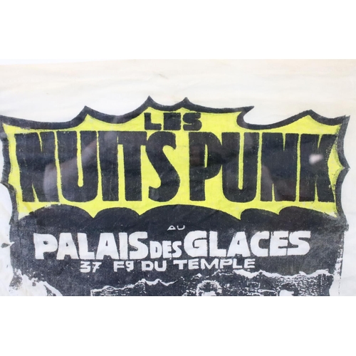 1081 - Memorabilia - A piece of vintage fabric with an advert for the The Clash gig supported by Subway Sec... 