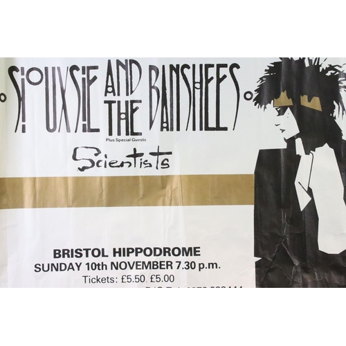 1089 - Music Poster - Original UK Quad Siouxsie and the Banshees poster for concet at Bristol Hippodrome 10... 