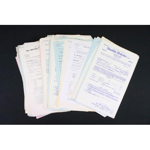 1096 - Music Memorabilia - Over 150 circa 1960s gig contracts between venues and artists, various artists