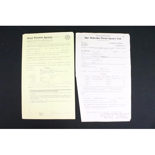 1096 - Music Memorabilia - Over 150 circa 1960s gig contracts between venues and artists, various artists