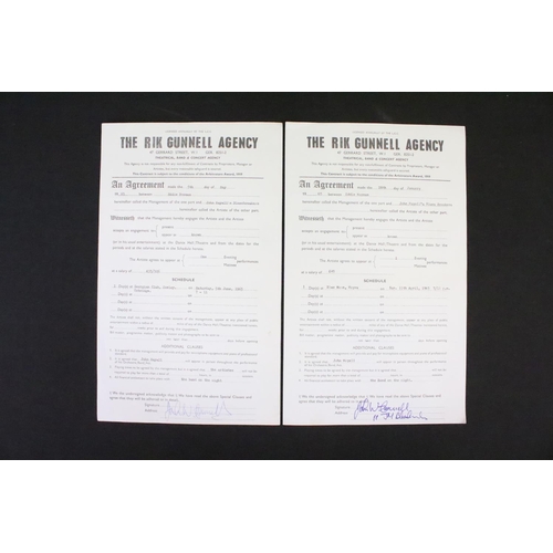 1097 - Music Memorabilia - Nine original Rik Gunnell Agency contracts for John Mayall's Blues Breakers cone... 